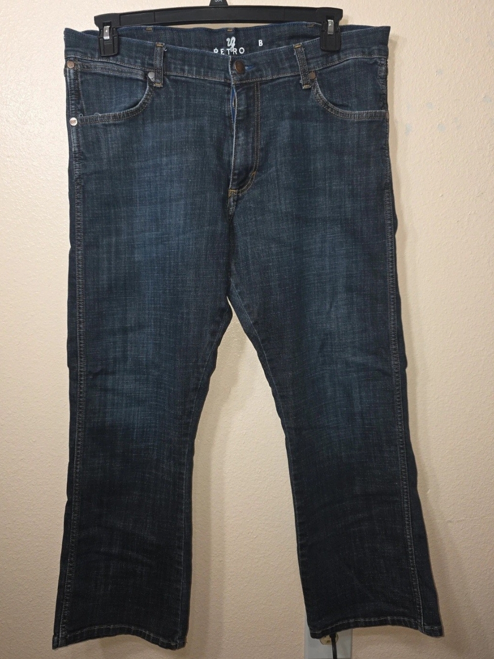 Wrangler Men's Dark Blue Bootcut Jeans